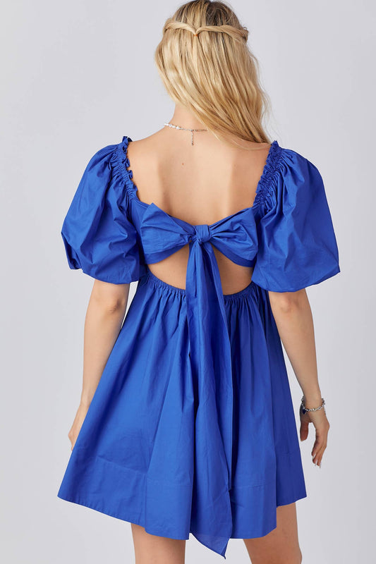 Blue Victory Flair Game Day Square A-Line Mini Dress