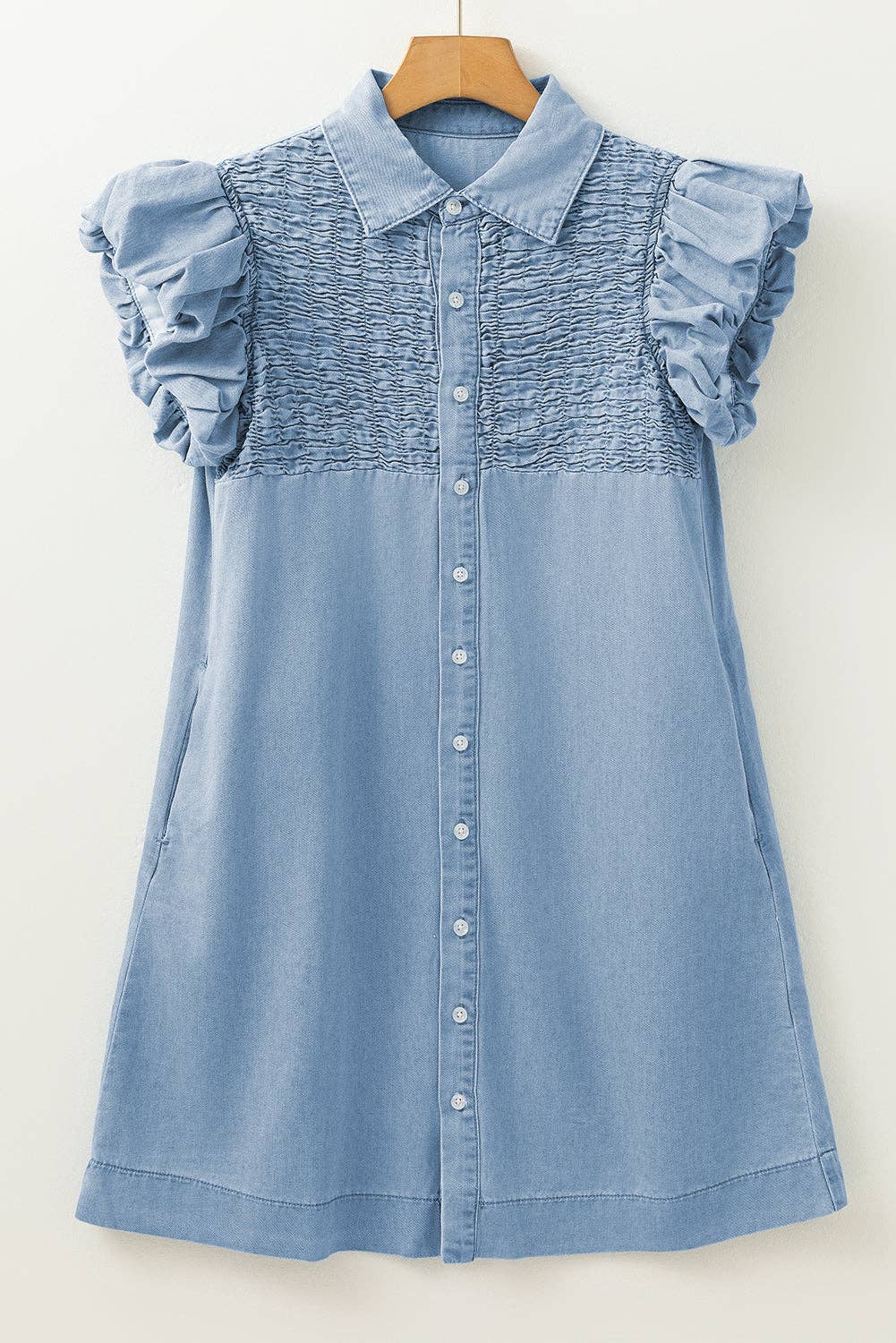 Vanessa Denim Flutter Dress