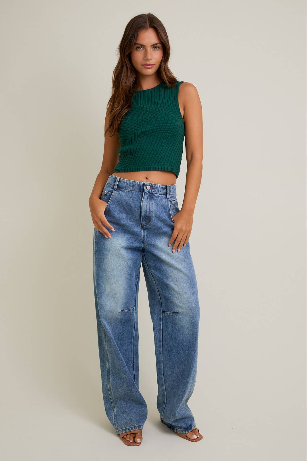 Peyton Ribbed Sleeveless Sweater