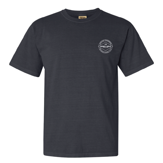 Honey Hole™ Trademark Tee – Graphite Camo Back Print