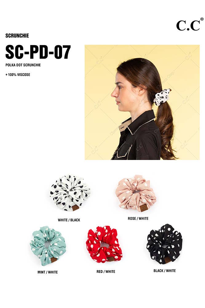 C.C Polka Dot Scrunchie