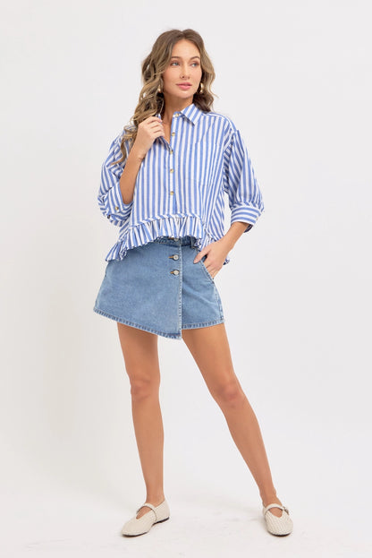 The Willow Wrapped Denim Skort