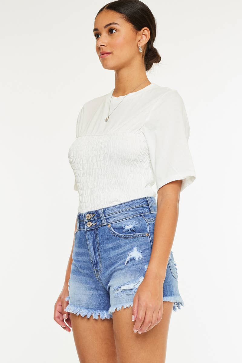 Kan Can Denim |  High Rise Mom Shorts