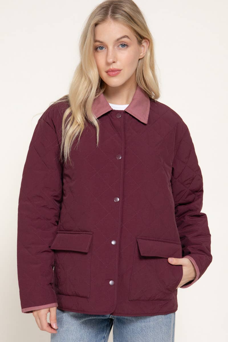 The Merlot Quilted Jacket