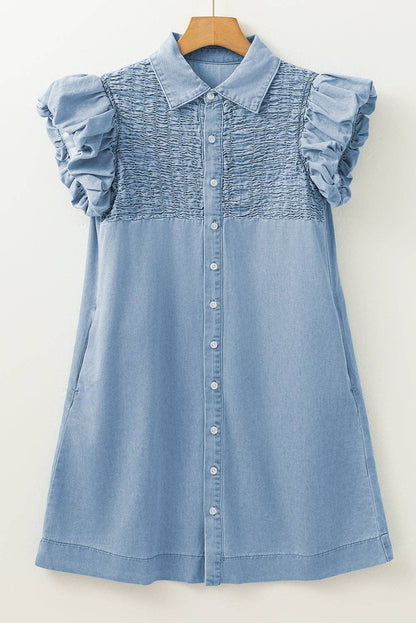 Vanessa Denim Flutter Dress