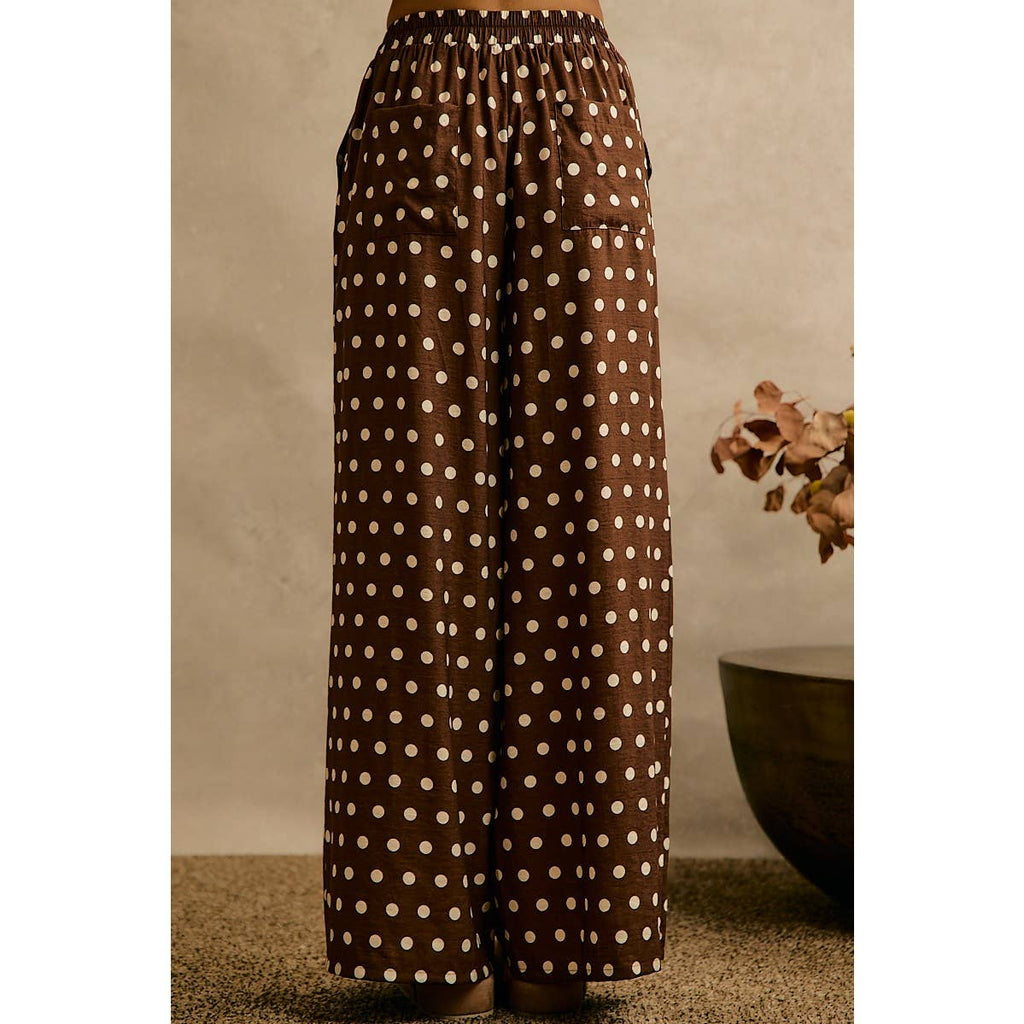 Cocoa Dot Wide Leg Pants