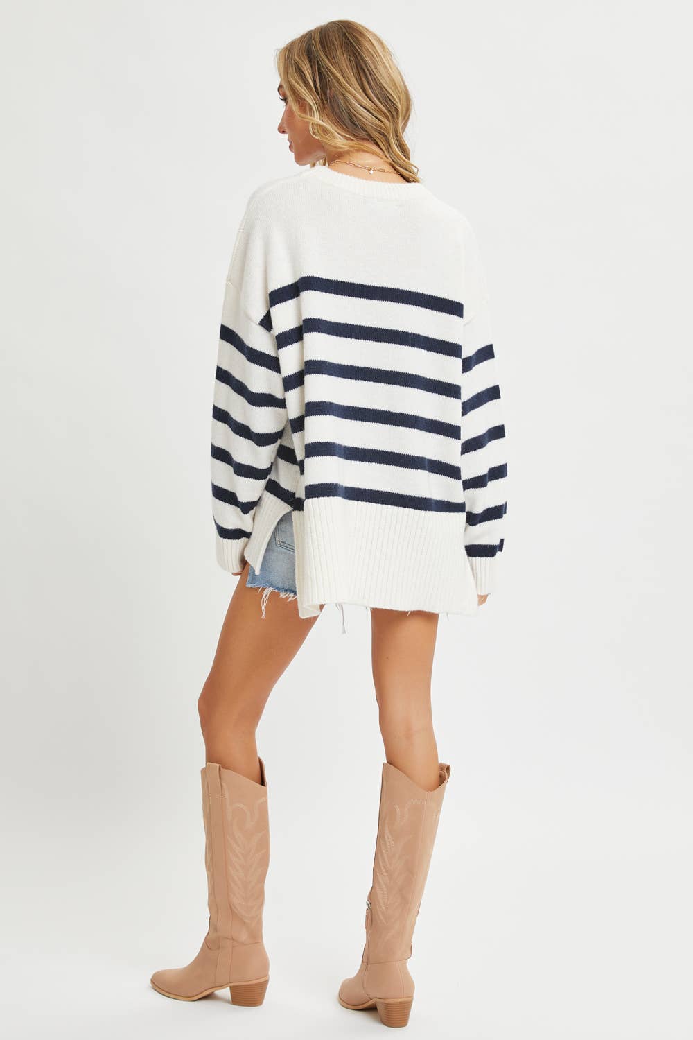 Oversize Striped Pullover Sweater