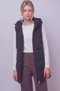 Everyday Essential Long Hooded Puffer Vest