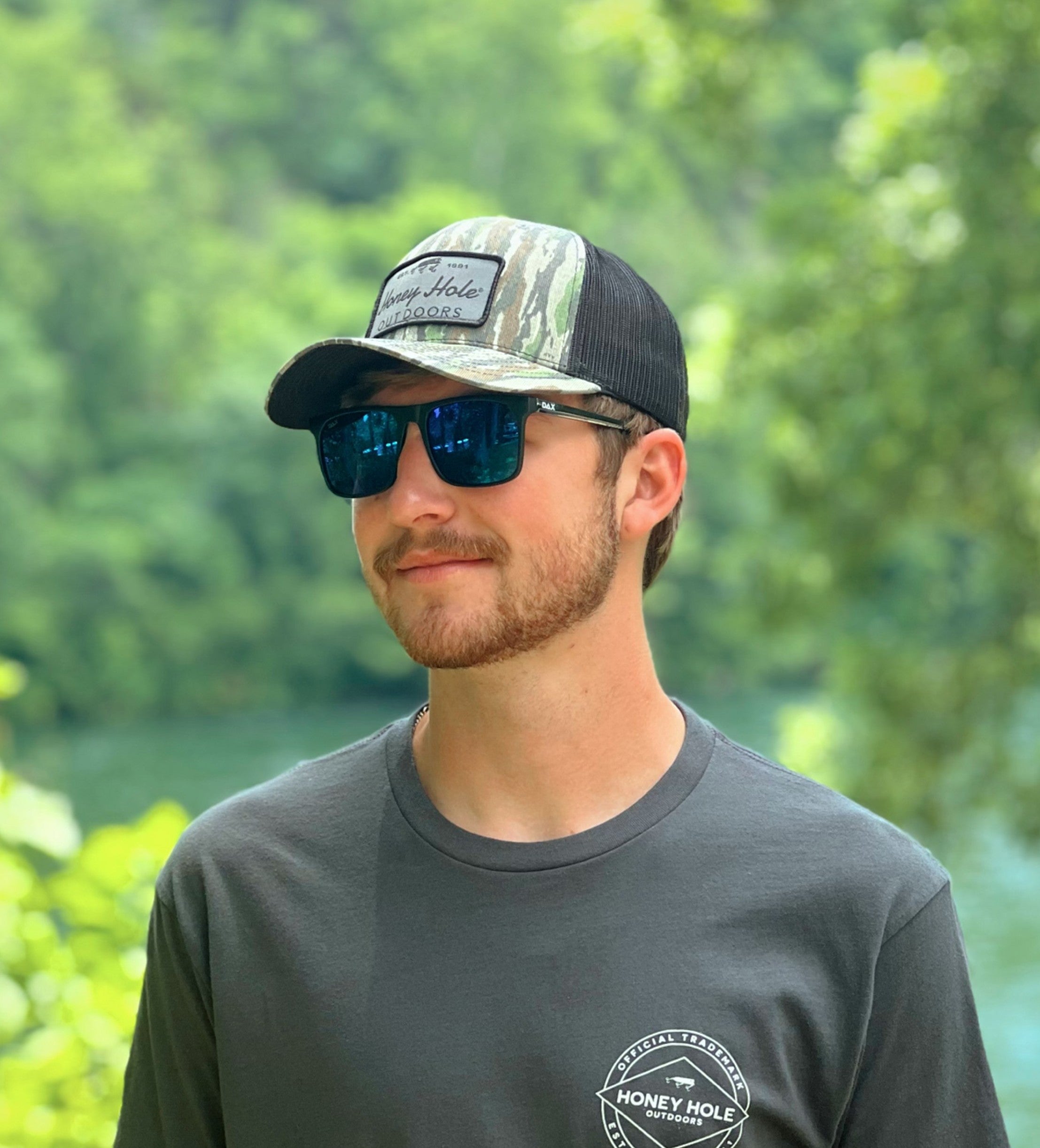 Honey Hole™ Grey Camo Trucker Hat