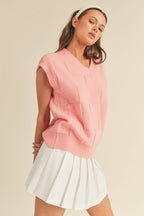 Sunset Textured Knit Sweater Top