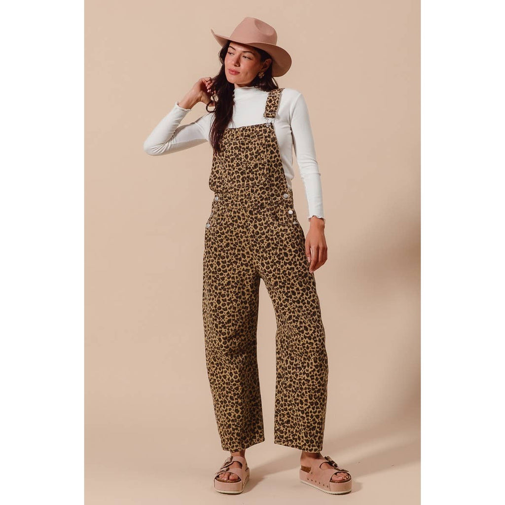 Lennox Leopard Barrel Overalls
