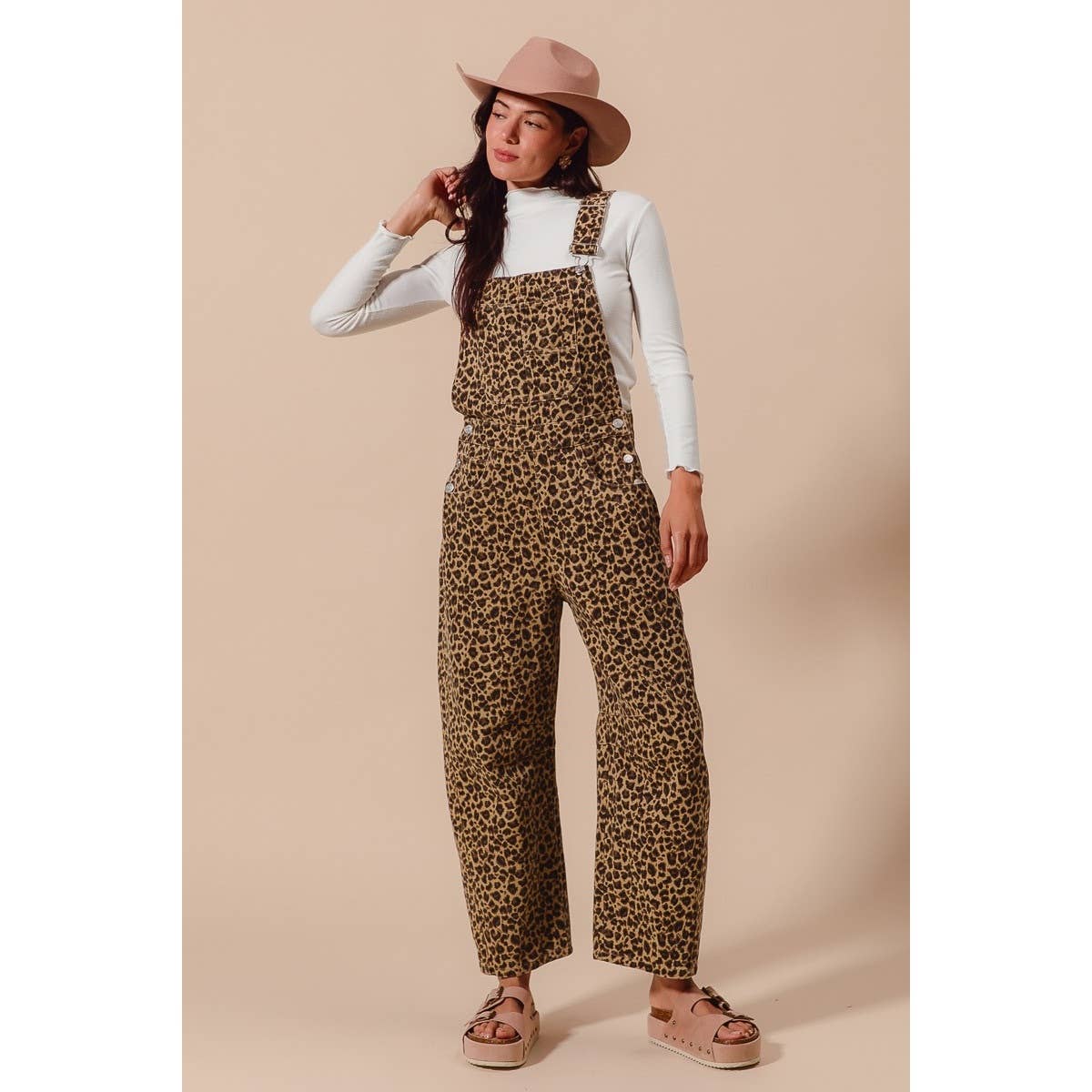 Lennox Leopard Barrel Overalls
