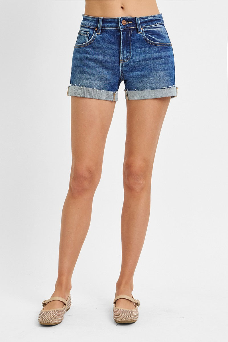 Risen Jeans | Low Rise Cuffed Shorts