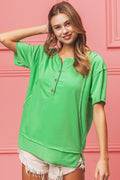 Lime Light Reverse Terry Top