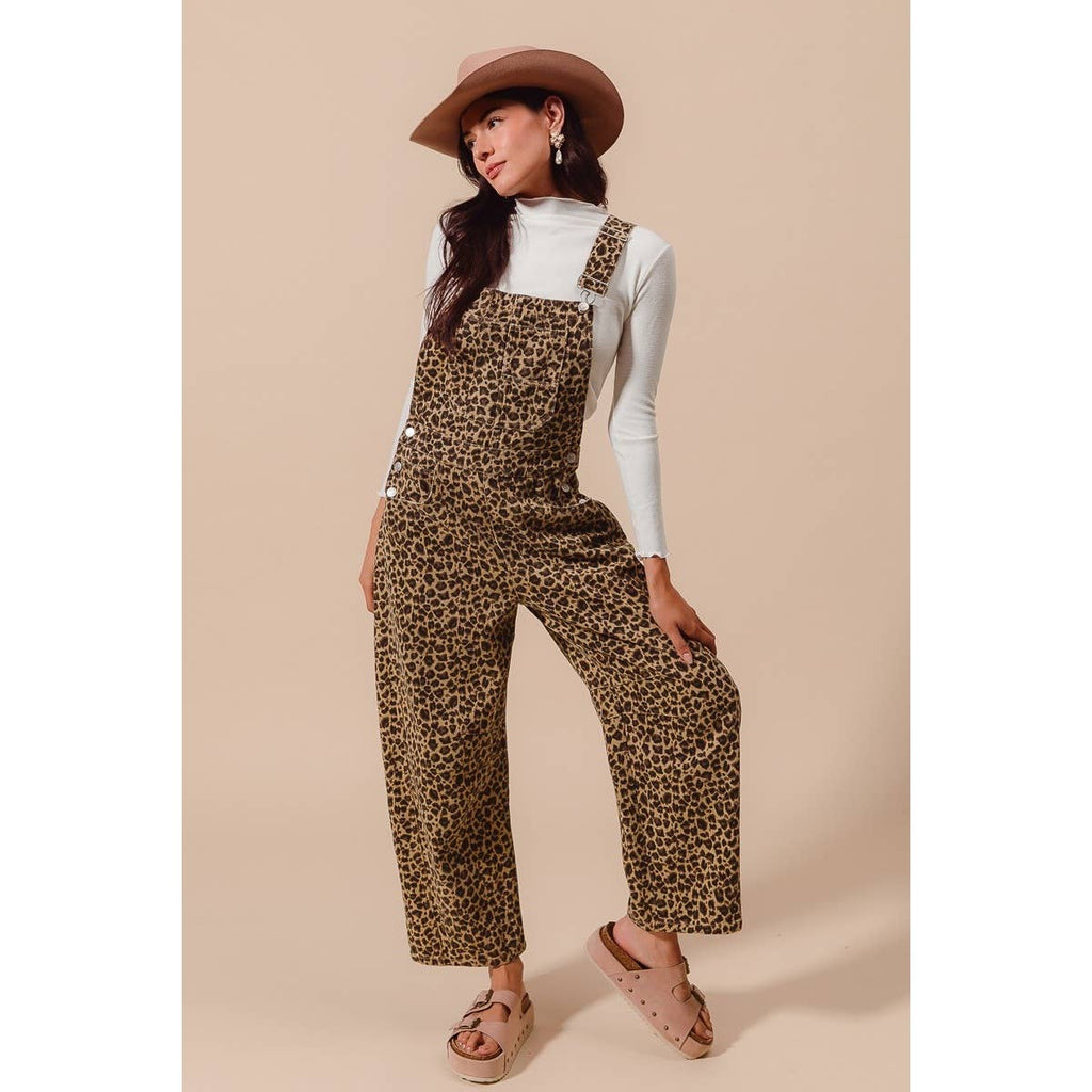 Lennox Leopard Barrel Overalls