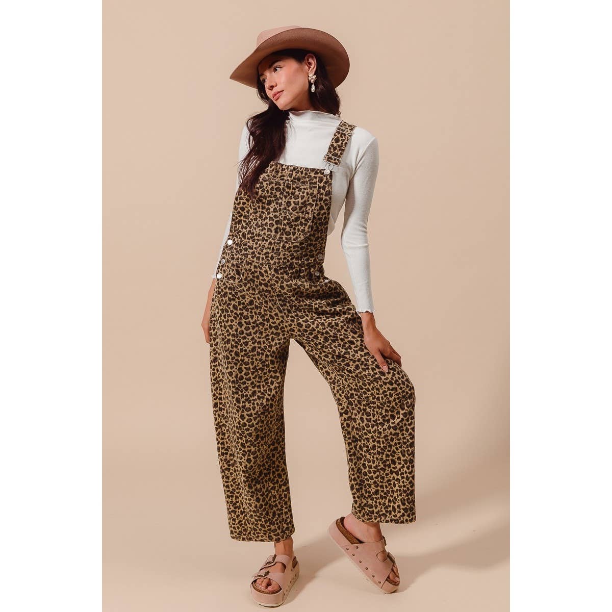 Lennox Leopard Barrel Overalls