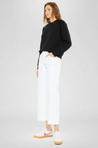 Kan Can Denim | High Rise White Crop Wide Leg Jeans