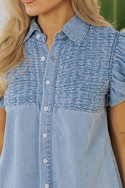 Vanessa Denim Flutter Dress