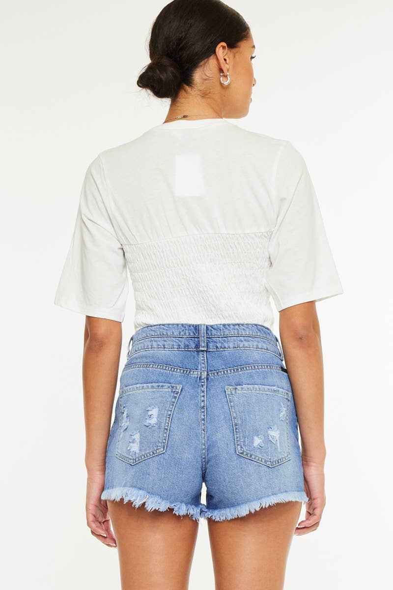 Kan Can Denim |  High Rise Mom Shorts
