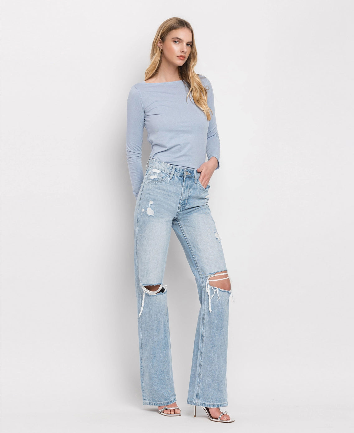 Vervet by Flying Monkey | 90s Vintage Super High Rise Flare Jeans