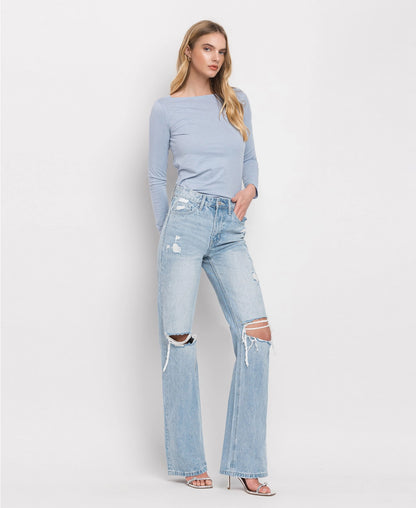 Vervet by Flying Monkey | 90s Vintage Super High Rise Flare Jeans