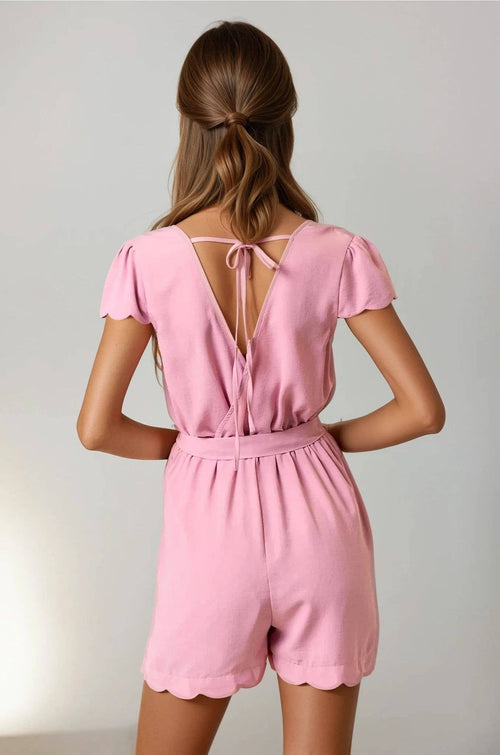 Blush Scallop Romper