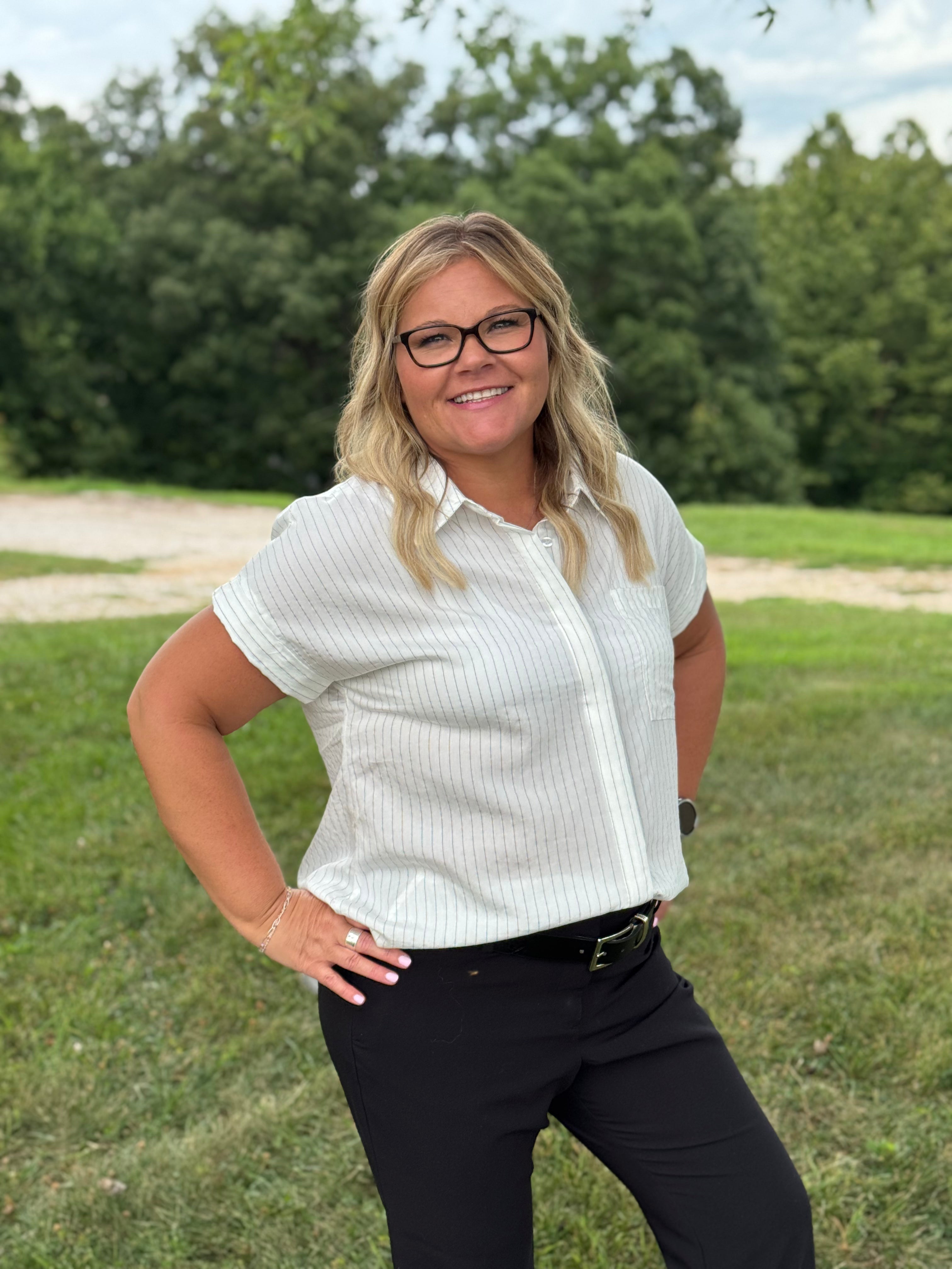 Pinstripe Collared Shirt