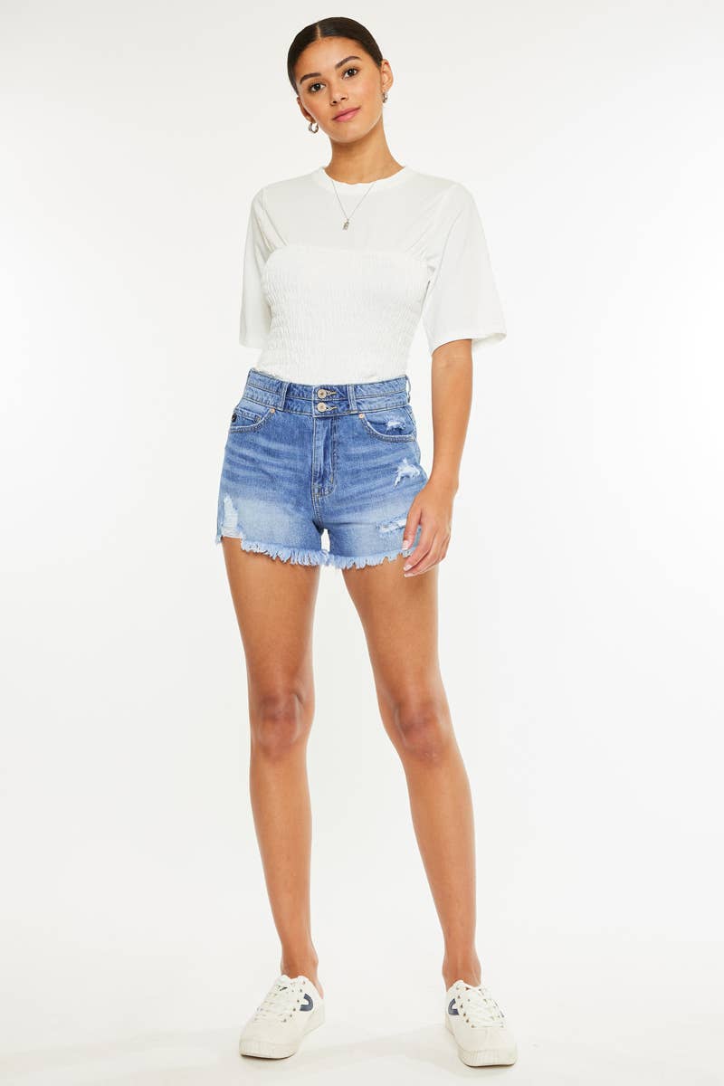 Kan Can Denim |  High Rise Mom Shorts