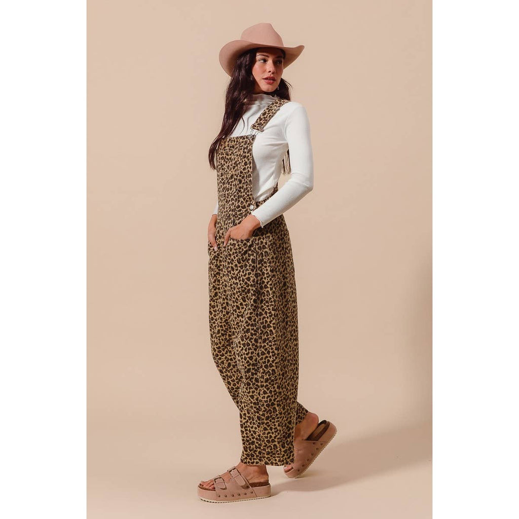 Lennox Leopard Barrel Overalls