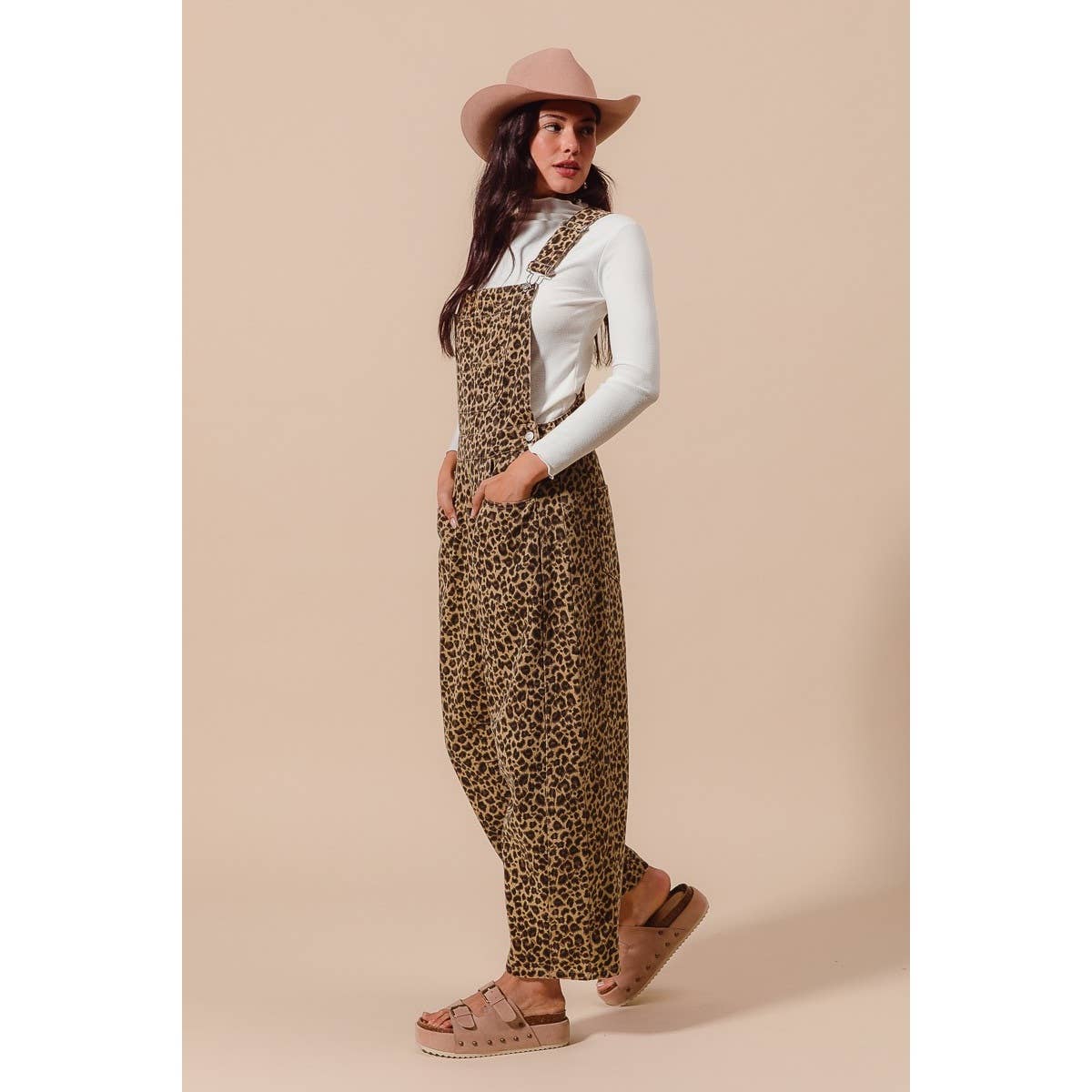 Lennox Leopard Barrel Overalls