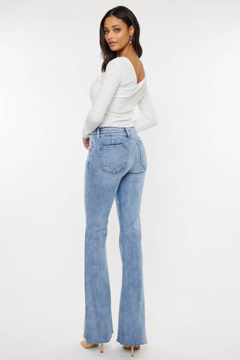 Kan Can Denim | Double Waist Band Flare Jeans
