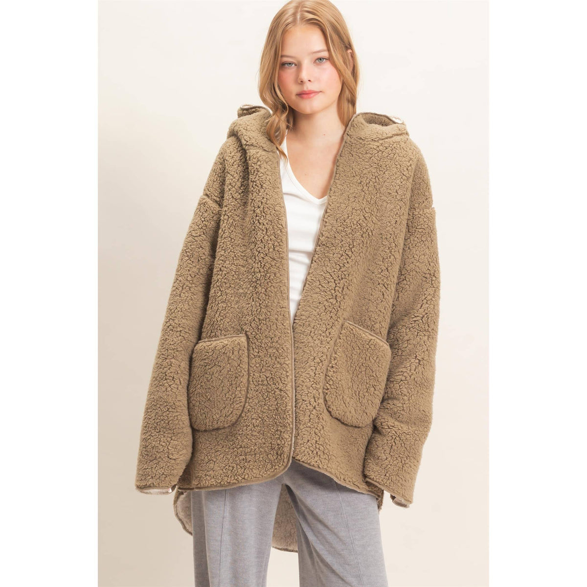 Cozy Retreat Oversized Sherpa Jacket