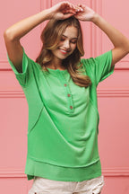 Lime Light Reverse Terry Top