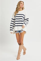 Oversize Striped Pullover Sweater