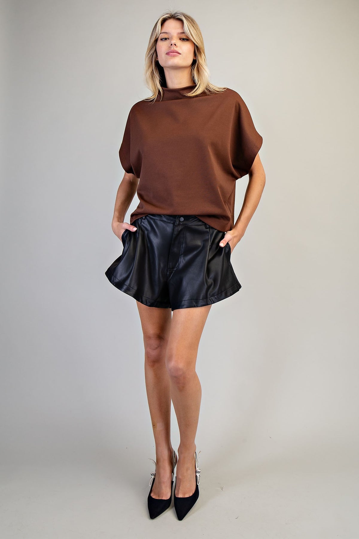 Chic Faux Leather Shorts
