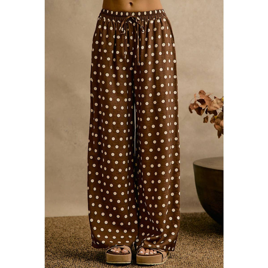 Cocoa Dot Wide Leg Pants