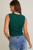 Peyton Ribbed Sleeveless Sweater