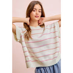 Textured Stripe Knit Top
