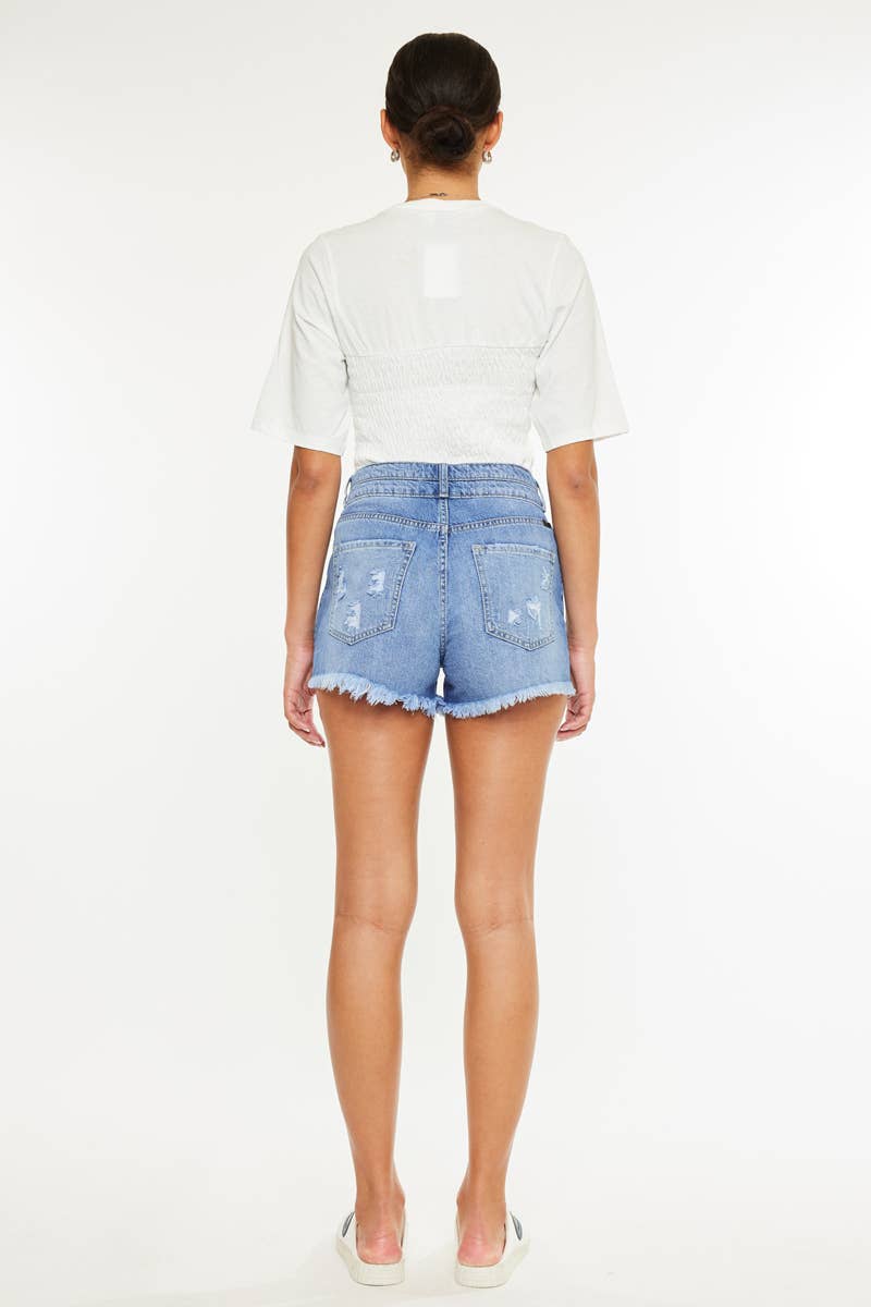 Kan Can Denim |  High Rise Mom Shorts