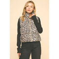 Chic Leopard Print Puffer Vest