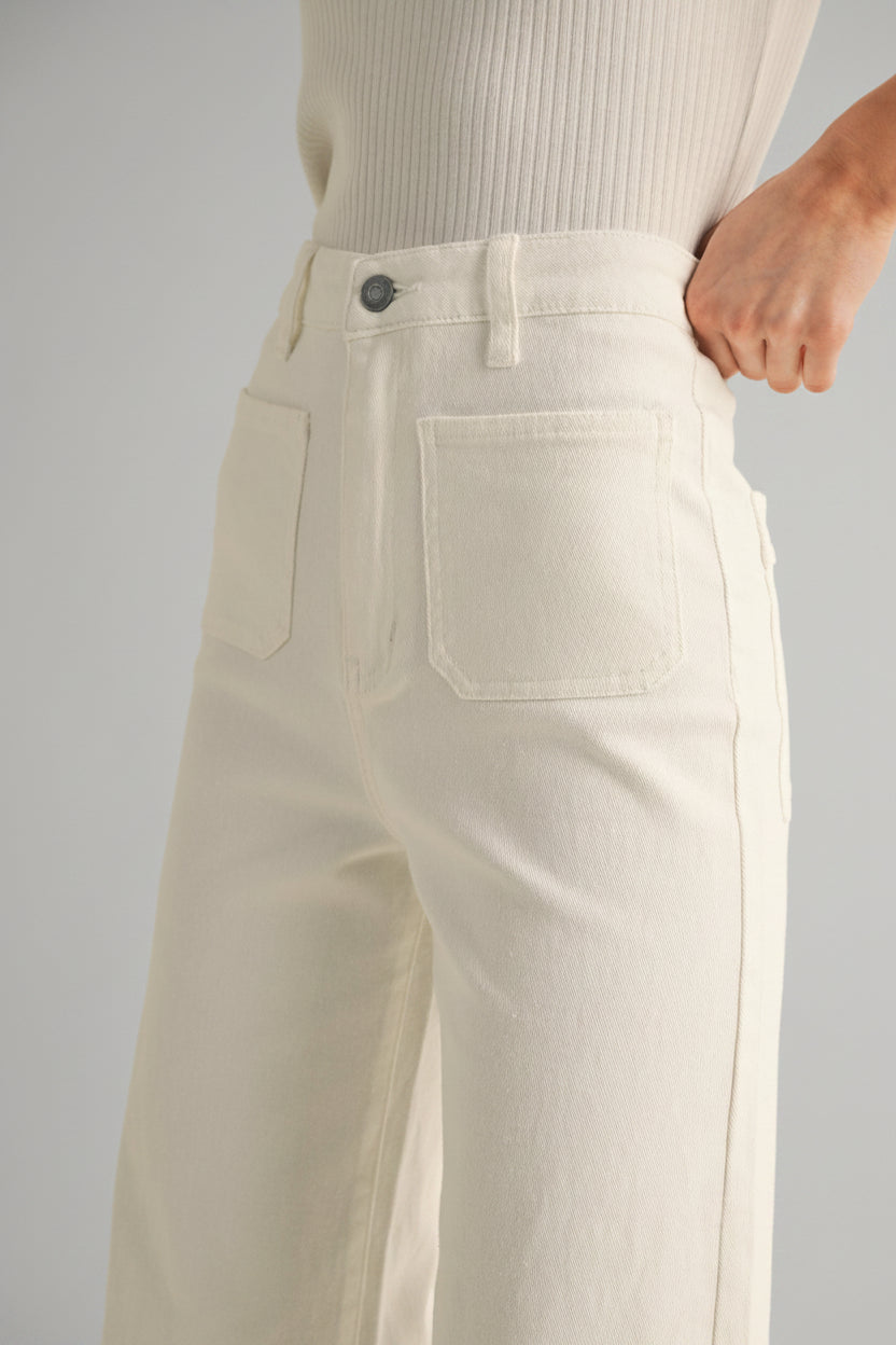 Crisp & Classic High Rise White Denim