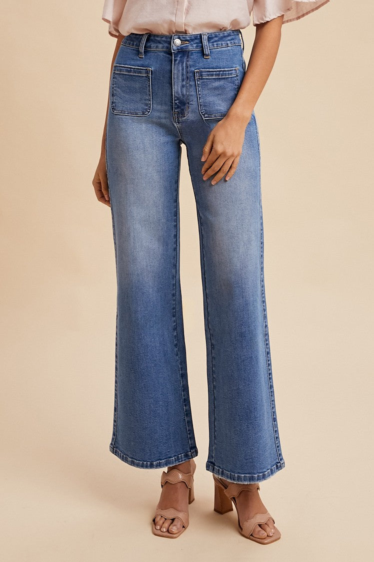 Madison High Rise Wide Flare Jeans