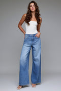 Nori Hidden Jeans | Medium Wash Clean Super Soft Wide Leg