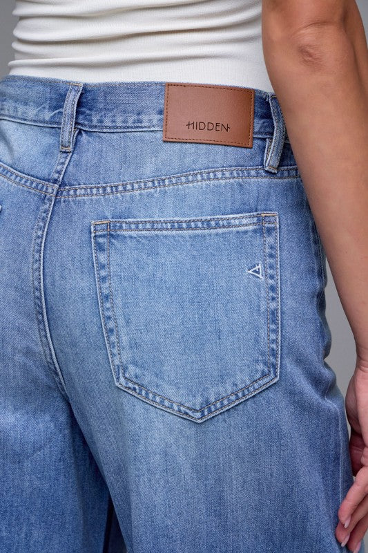 Nori Hidden Jeans | Medium Wash Clean Super Soft Wide Leg