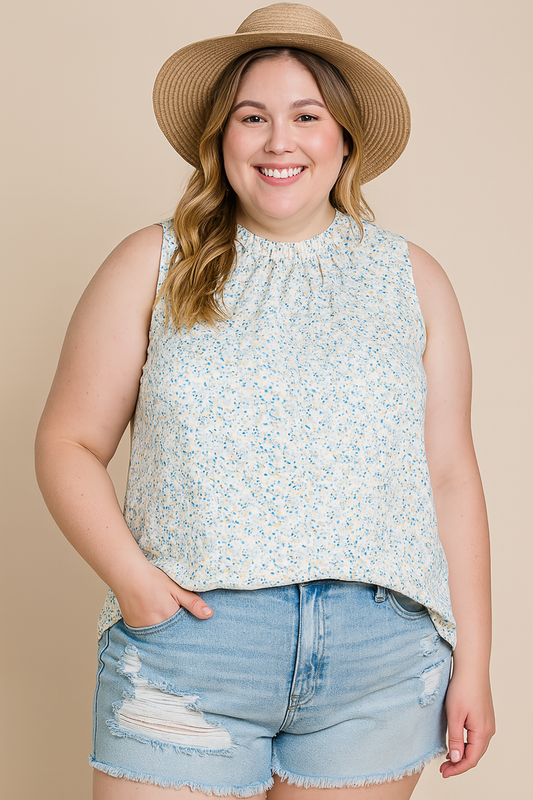 The Delilah Ditsy Floral Ruffle Blouse