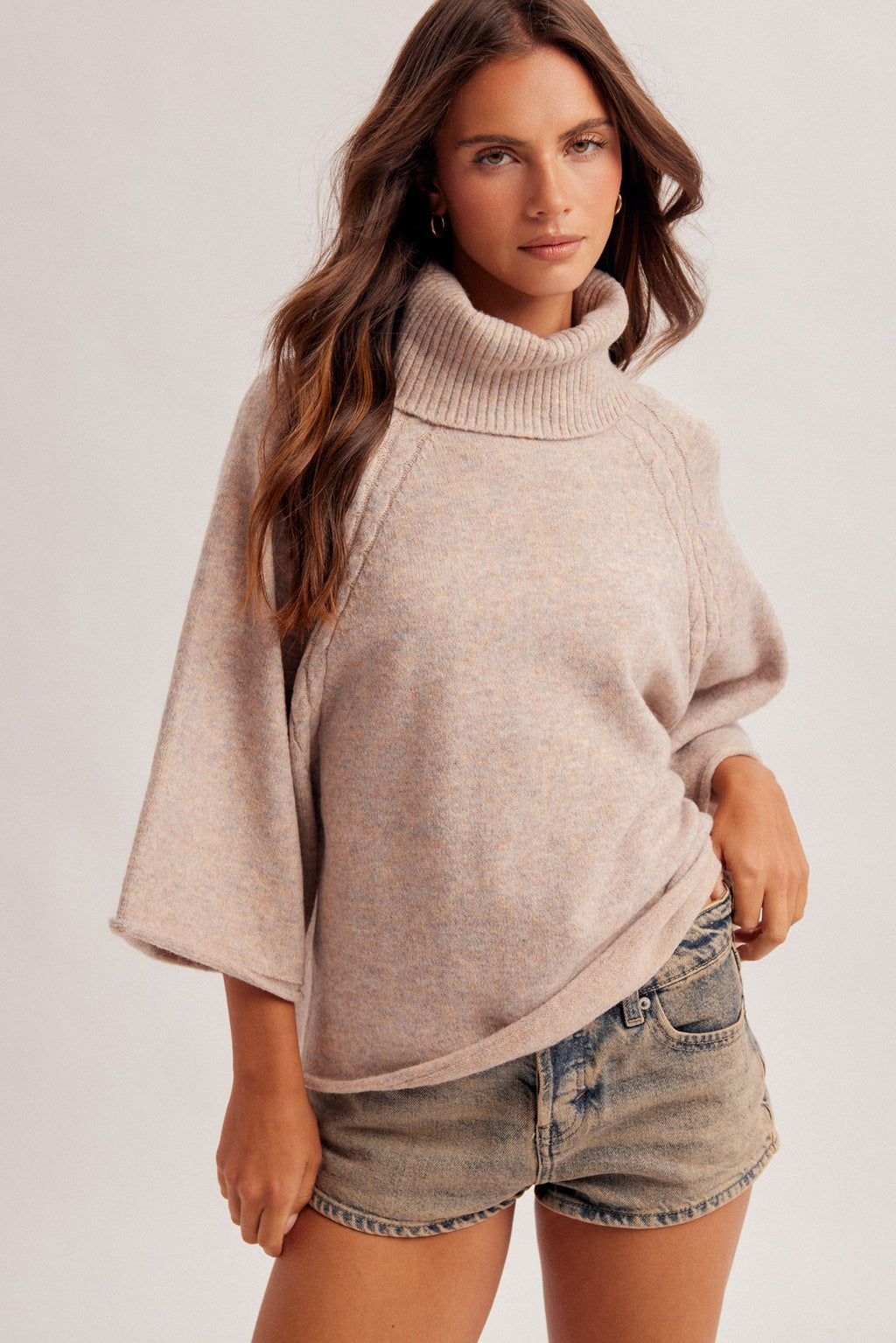 The Rosewood Cable Detail Sweater