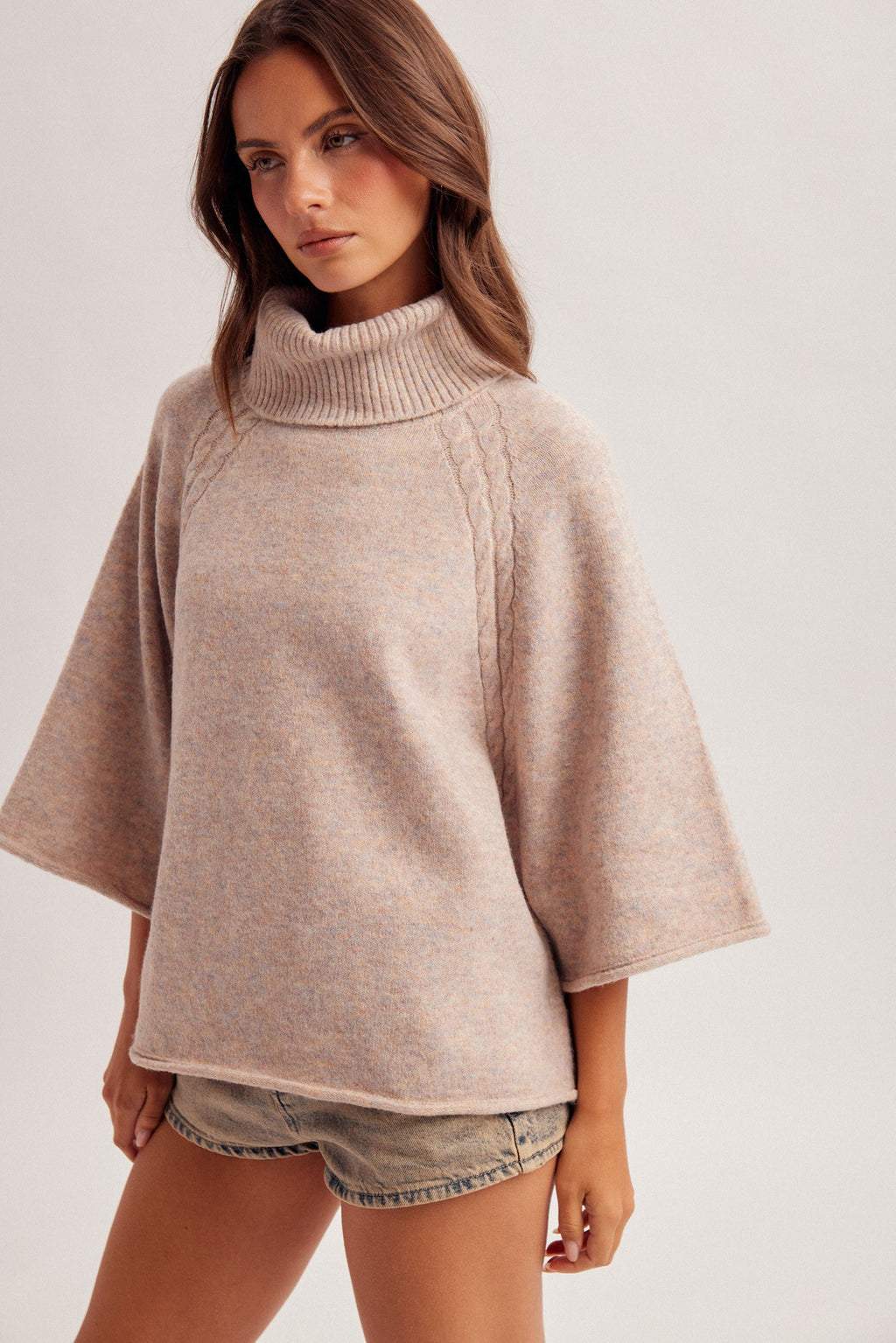 The Rosewood Cable Detail Sweater