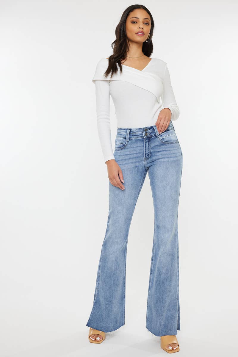 Kan Can Denim | Double Waist Band Flare Jeans