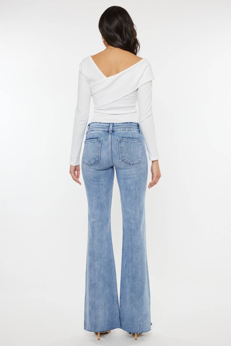 Kan Can Denim | Double Waist Band Flare Jeans