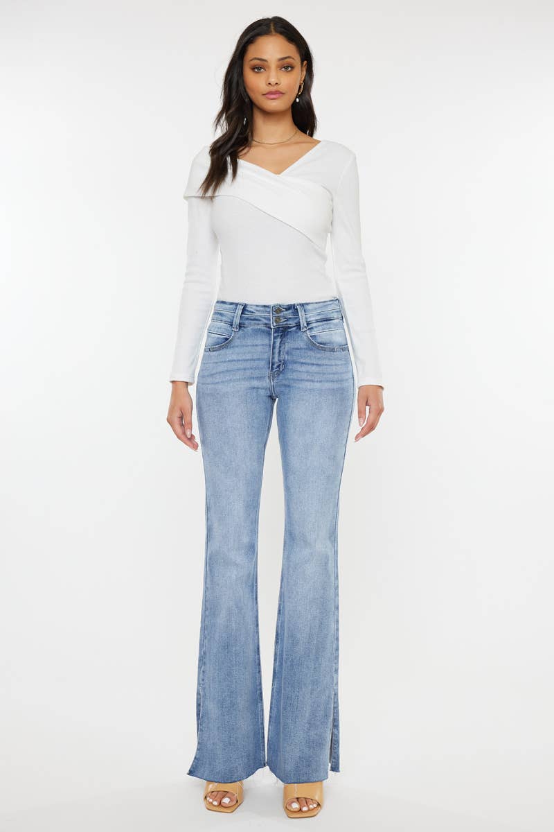 Kan Can Denim | Double Waist Band Flare Jeans